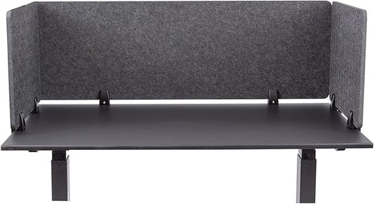 ReFocus™ Raw Clamp-On Acoustic Desk Divider – Reduce Noise and Visual Distractions with This Lightweight Desk Mounted Privacy Panel (Anthracite Gray, 47.25" x 16", 23.6" x 16", & 23.6" x 16")