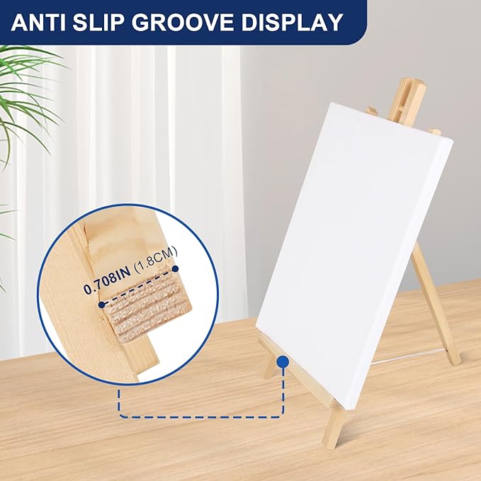 ESRICH 15pcs 17 Inch Tabletop Easels, Easel Stand for Painting,Tripod, Paint Party Easel, Kids Student Desktop Easel for Painting,Paint Easel for Canvas Paints