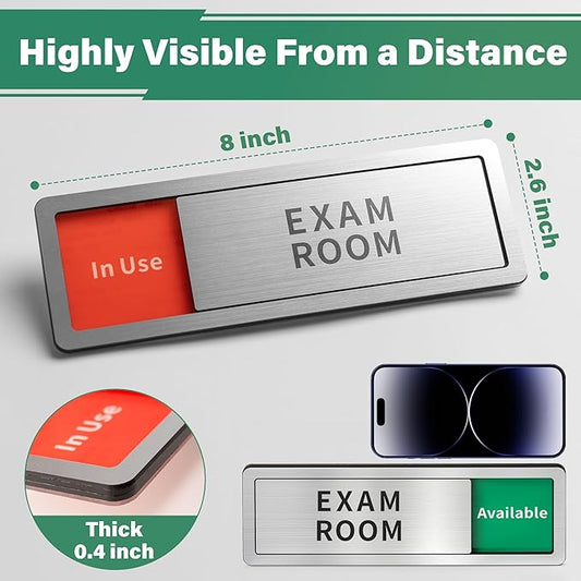 Doctor's Office Sign,Do Not Disturb- In Use/Available Slider Signs for Medical Clinics Hospital,Vacant Occupied In Session Door Sign