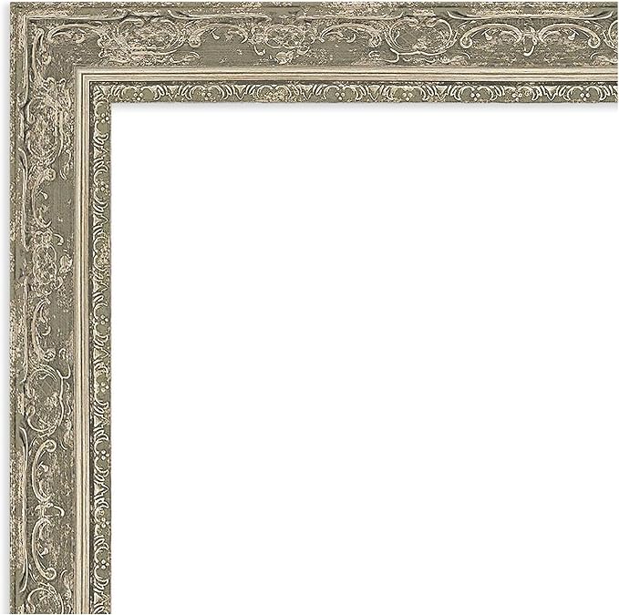 Amanti Art Silver Framed Magnetic Board 20x28 Medium Vision Board for use with Magnets, 100% Metal Sheet to Display Items as Office Decor or for Home Organization in mudroom, Kitchen or Kids Room