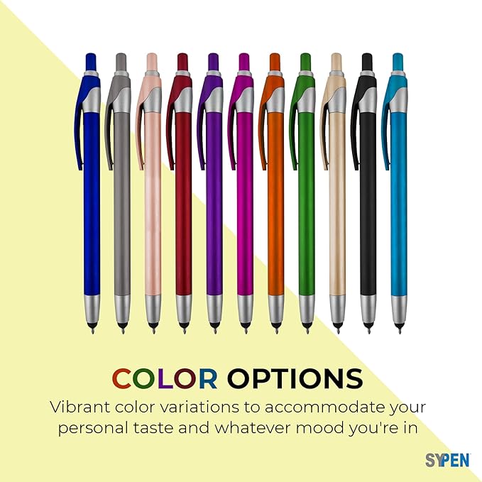 Personalized with Your Custom Logo or Text Pens-Pack of 300- for Marketing, Parties, and Events, 2 in 1 Capacitive Stylus & Ballpoint Pen Compatible with Touchscreen Devices, Black Ink, Green Pens