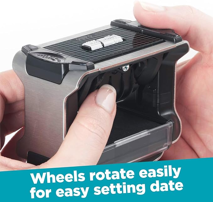 Trodat 5430 Professional Self-Inking Date Stamp with Scanned - Blue Ink