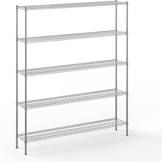 Regal Altair 14" Deep x 72" Wide x 86" Height Wire Shelving Kit | 5-Tier | NSF Commercial Storage Rack Unit