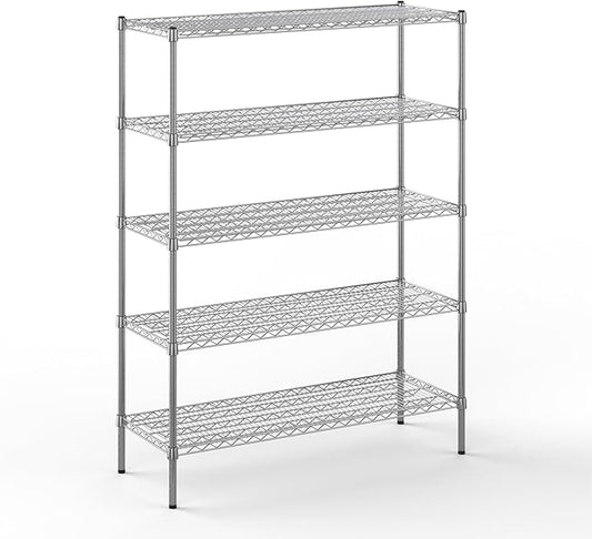 Regal Altair 18" Deep x 48" Wide x 64" Height Wire Shelving Kit | 5-Tier | NSF Commercial Storage Rack Unit