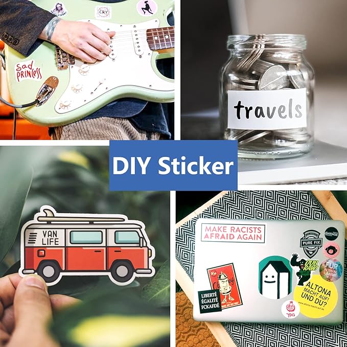 8.5" x 11" Full Sheet Label Sticker Paper for Laser...