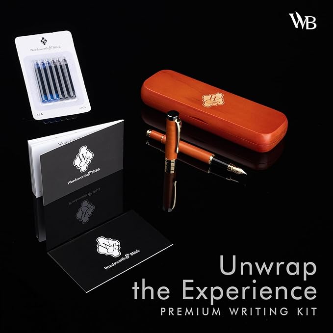 Wordsworth & Black Fountain Pen Set (Black)