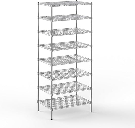 Regal Altair 24" Deep x 36" Wide x 86" Height Wire Shelving Kit | 8-Tier | NSF Commercial Storage Rack Unit
