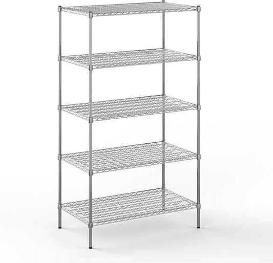 Regal Altair 24" Deep x 42" Wide x 74" Height Wire Shelving Kit | 5-Tier | NSF Commercial Storage Rack Unit