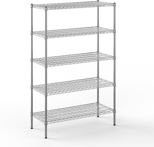 Regal Altair 18" Deep x 42" Wide x 64" Height Wire Shelving Kit | 5-Tier | NSF Commercial Storage Rack Unit