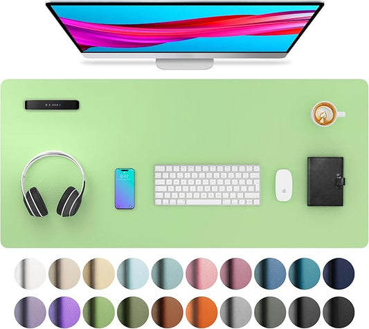 Aothia Leather Desk Pad Protector — Green