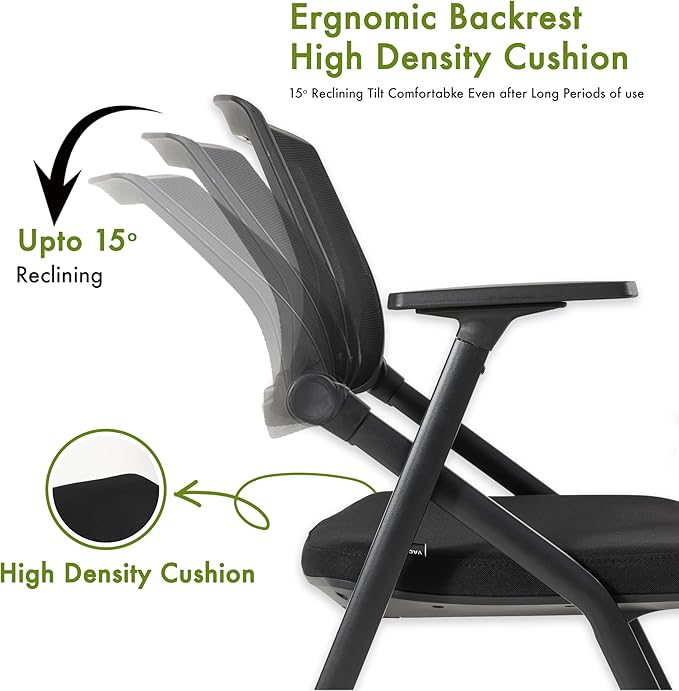 VACYOVKE 40 Pack Folding Chair Portable Nesting Commercial Seat for Events Office School Party Kitchen Dining Conference Waiting Training Room