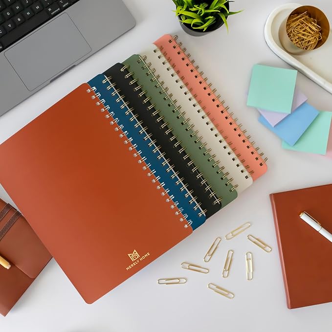 Merely Home | Ultimate Yearly, Daily, Weekly, Monthly Planner | 8.25" x 11.75" | To Do List Notebook for Work | Simple Design | Multiple Layouts | Academic Planner and Organizer Notebook (Evergreen, Yearly Planner - Portrait)