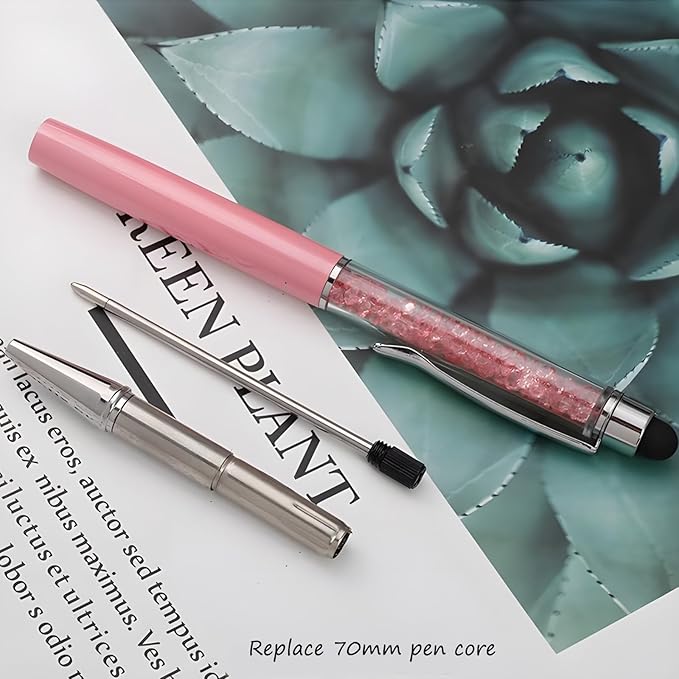 Yucold Customized Pens with Name/Logo - Touch Screen Stylus Ballpoint Pen, Perfect for Weddings, Business & Personalized Gifts (Black,20)