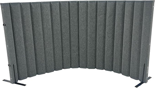 Versare VersiPanel Acoustical Partition Wall - Sound Panel Classroom Office Room Divider, Flexible Arrangement, Easy Roll-up Storage (Grey, 8' Wide x 48" Tall)