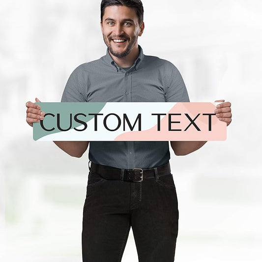 Custom Sign, Custom Street Sign, 11 Font Colors, 13 Font Styles, 4 Hole Options, 22 Sizes, 6x30 Inches, Rust Free DiBound, Fade Resistant, Made in USA by My Sign Center (Minimalist)