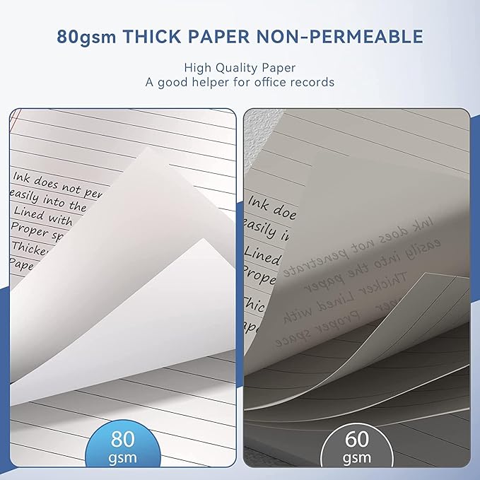 Nichela 5" x 8" Note Pads 10 Pack of Legal Pads 21lb Notepad College Ruled Legal Pad 30 Sheets Perforated Small Writing Pads Double-Side Printed Pad of Paper for School, College, Office