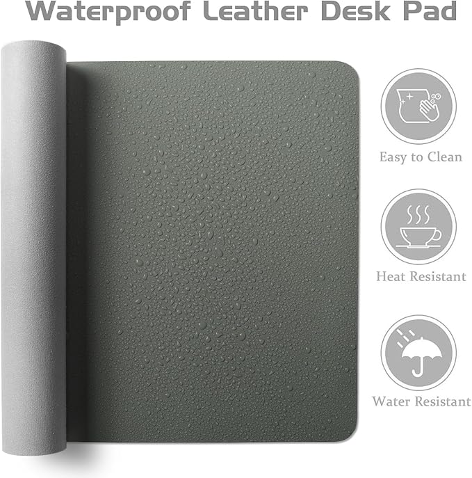 Aothia Leather Desk Pad Protector — Green