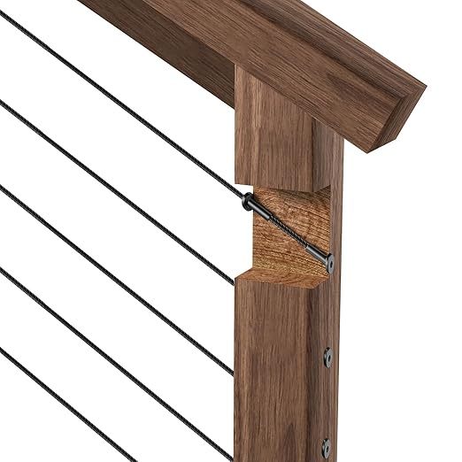 BLIKA 40 Pack 25 30 35 Degree 1/8" Black Cable Railing Angle Beveled Protector Sleeves, T316 Stainless Steel, Angle Protector Sleeves Deck Stair Cable Railing Hardware Kit for Wood Posts