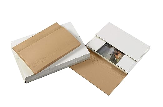 Tape Logic TLM962BF Easy-Fold Mailers, 9 5/8" x 6 5/8" x 2 1/2", White (Pack of 50)