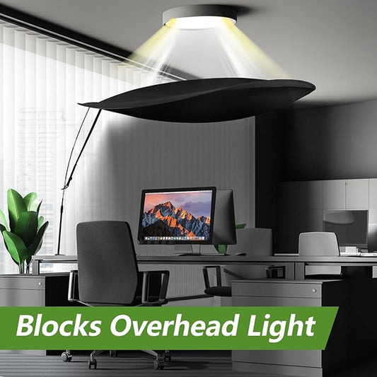 55 Inch Office Cubicle and Desk Shade – Blocks Light and Air Conditioning Airflow, Creates a Private and Comfortable Workspace
