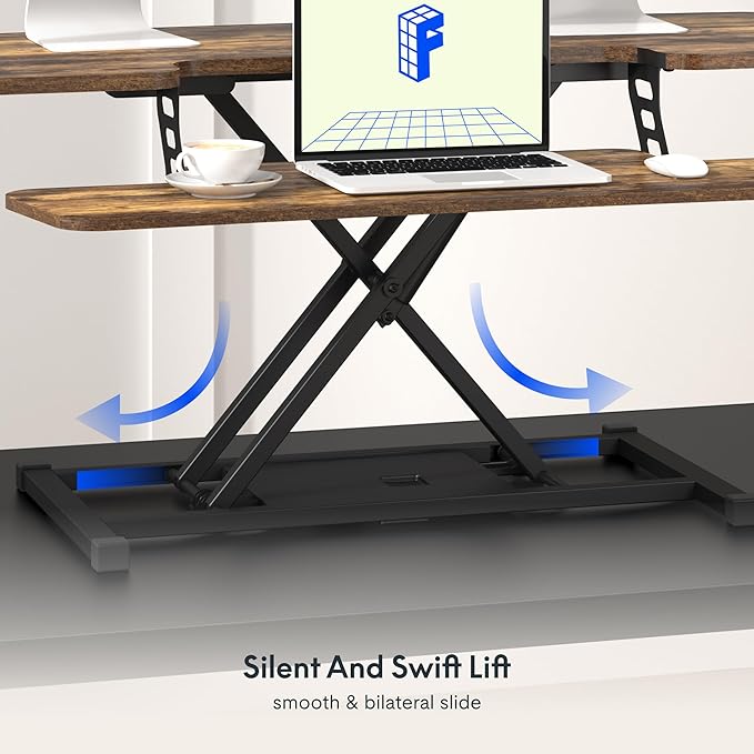 FLEXISPOT 36" Standing Desk Converter — Quick Sit-Stand Riser