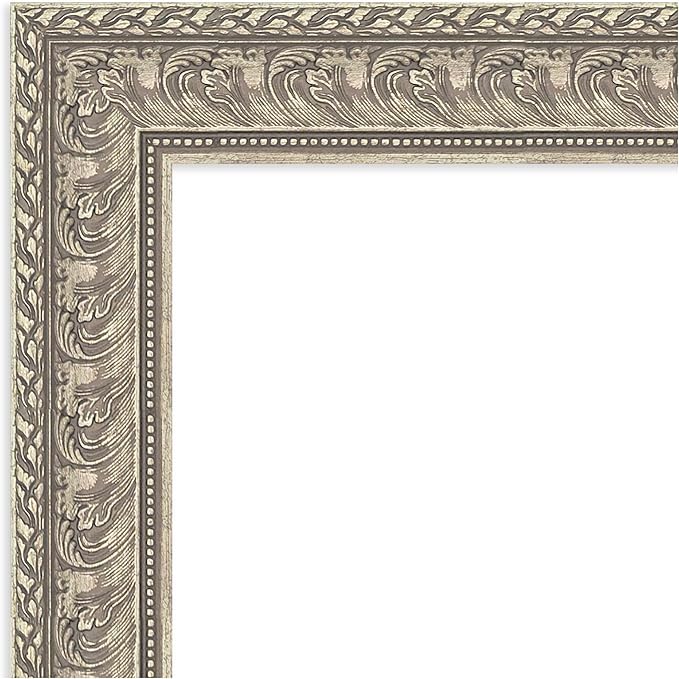Amanti Art Silver Framed Magnetic Board 27x55 Oversize Vision Board for use with Magnets, 100% Metal Sheet to Display Items as Office Decor or for Home Organization in mudroom, Kitchen or Kids Room