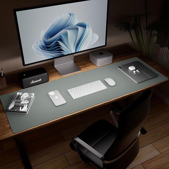 Aothia Leather Desk Pad Protector — Green (Large)