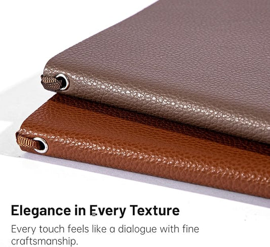 CAGIE Lined Journal Notebook for Men & Women,176 Pages A5 Medium Size Softcover Leather Journals for Writing,Travel,Business,Work & School, 100 GSM Thick Paper (5.7'' x 8.3'') (Taupe)