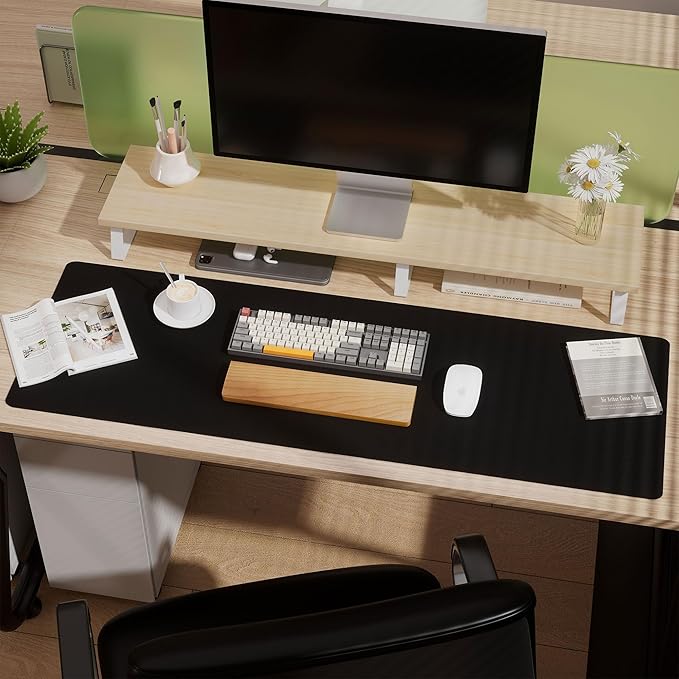 Aothia Leather Desk Pad Protector — Black