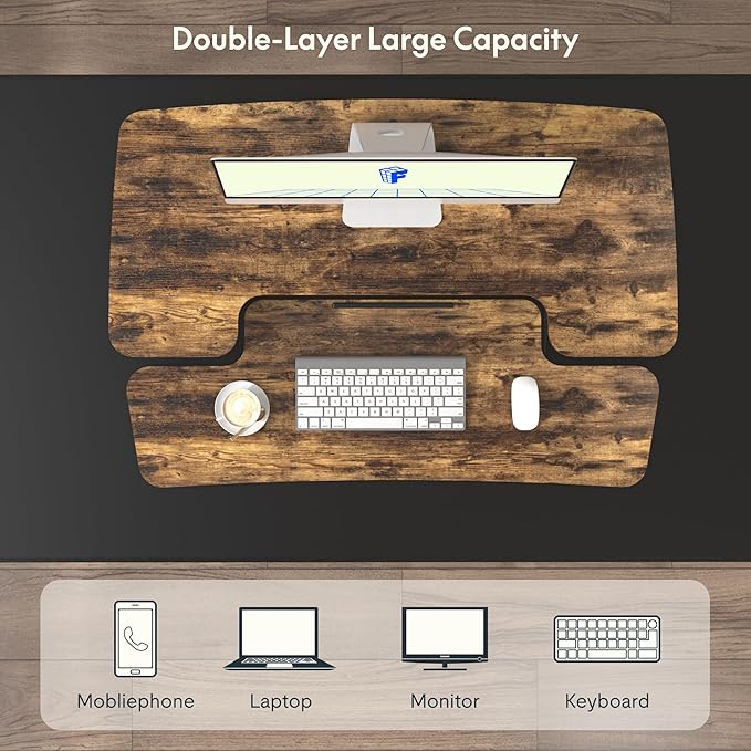 FLEXISPOT 36" Standing Desk Converter — Quick Sit-Stand Riser