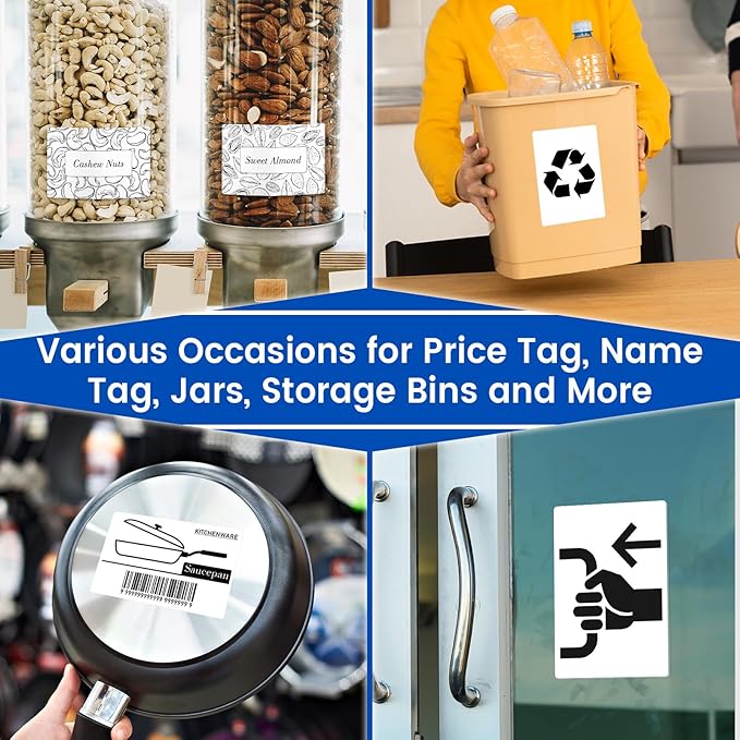 L LIKED 4" x 6" Blank Removable Labels with No...