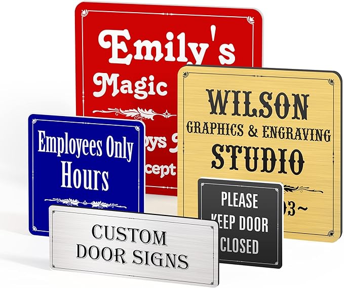 Custom Office Door Signs - Personalized Name Plates for Doors - Professional Office Signs - Square