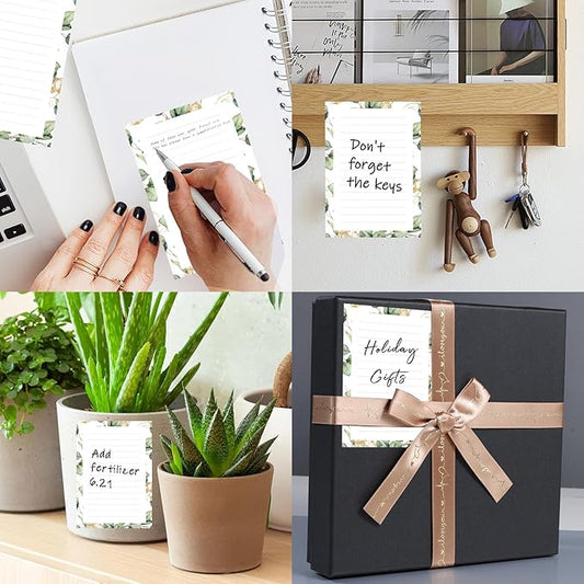 SXboxing Sticky Notes 4X6 Inches, 2 Pack Large Cute Self-Stick Pads, Bright Funny Memo Pads Easy to Stick for Home, Office Luxury Leaf