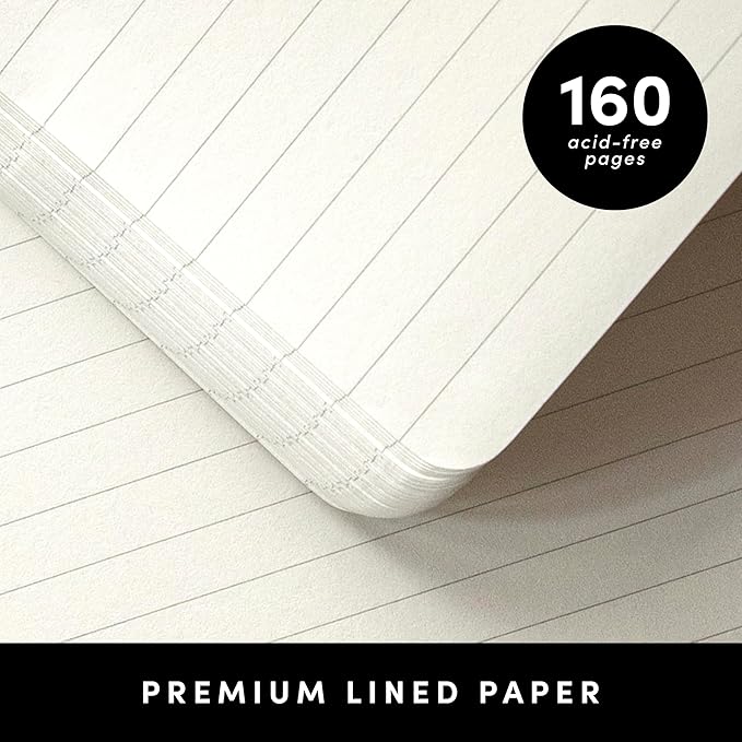 PAPERAGE Lined Spiral Journal Notebook, (Burgundy, Navy, Olive Green), 3 Pack, 160 Pages, Medium 5.5 inches x 8 inches - 100 GSM Thick Paper, Hardcover, Double-Wire Spiral Journal & Notebook