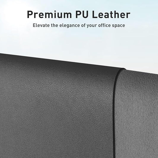 Aothia Leather Desk Pad Protector, Mouse Pad, Office Desk Mat, Non-Slip PU Leather Desk Blotter, Laptop Desk Pad, Waterproof Desk Writing Pad for Office and Home (Gray,23.6" x 13.7")