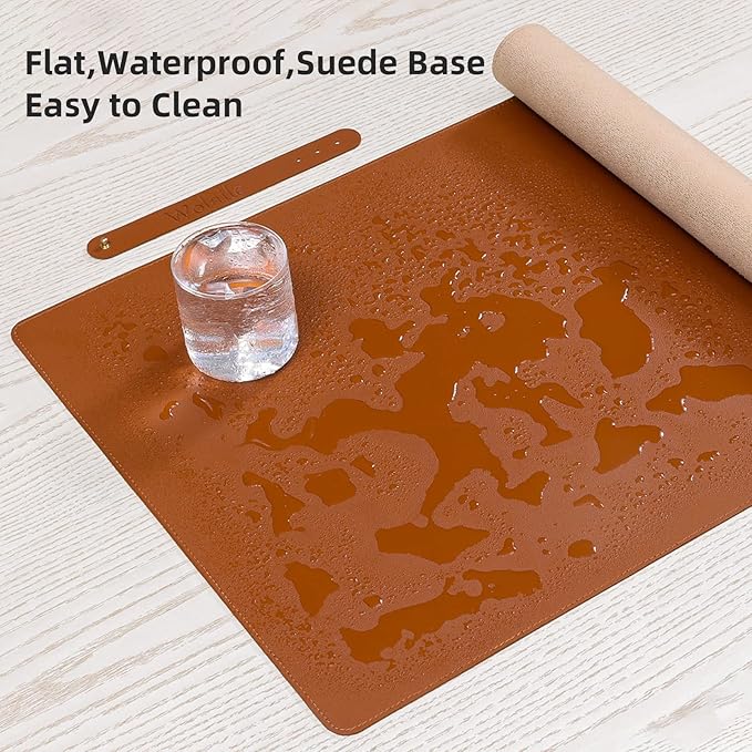 Wolaile Desk Pad Blotter — 36×17 in, Brown