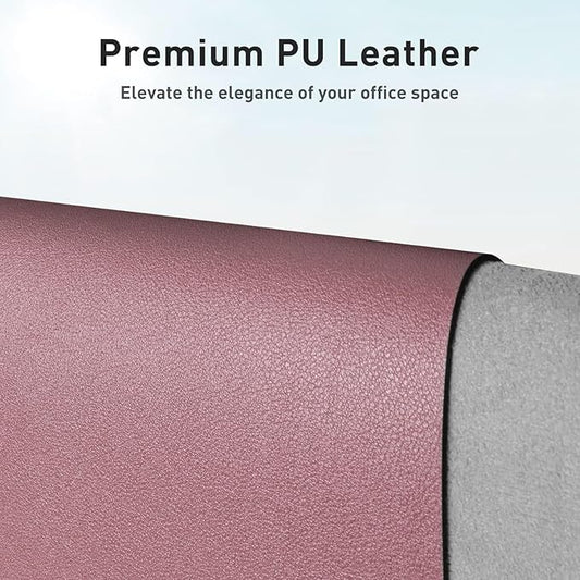 Aothia PU Leather Desk Pad Protector — 23.6" × 13.7", Office Size