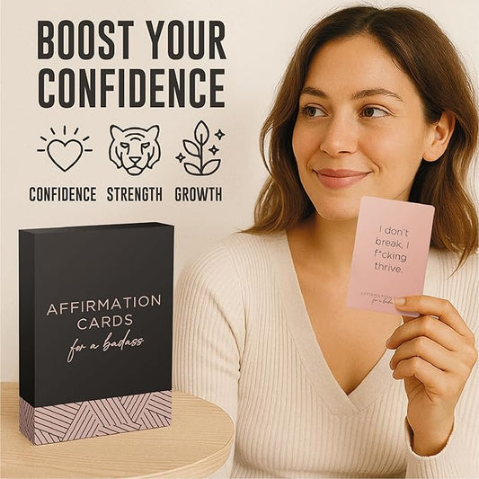 52 Affirmation Cards for a Badass - Daily Motivational Birthday Gifts for Women, Best Friend, Self Care, Her, Sister, Daughter, Mom and More