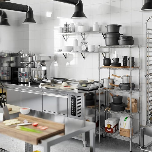 Regal Altair 14" Deep x 24" Wide x 64" Height Wire Shelving Kit | 5-Tier | NSF Commercial Storage Rack Unit