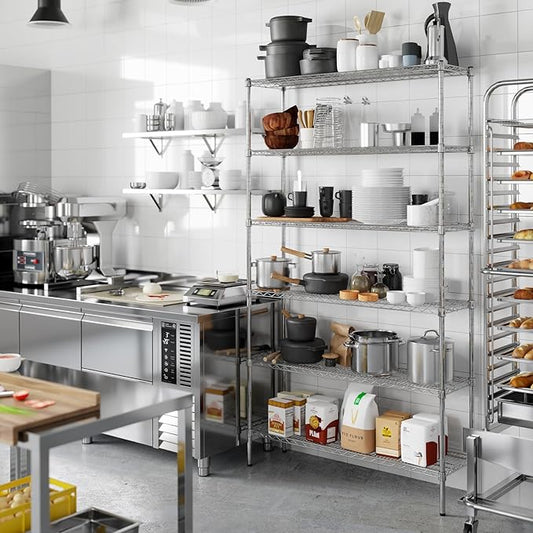 Regal Altair 14" Deep x 48" Wide x 86" Height Wire Shelving Kit | 6-Tier | NSF Commercial Storage Rack Unit