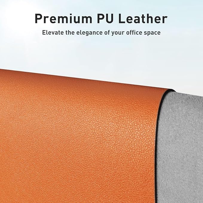 Aothia PU Leather Desk Pad — 23.6" × 13.7", Non-Slip
