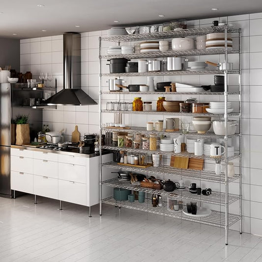 Regal Altair 18" Deep x 72" Wide x 96" Height Wire Shelving Kit | 10-Tier | NSF Commercial Storage Rack Unit
