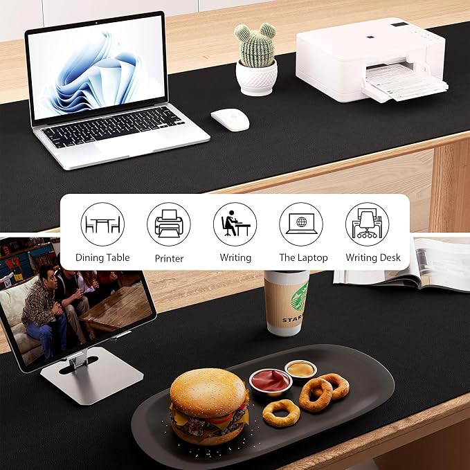 Aothia Leather Desk Pad Protector — Black