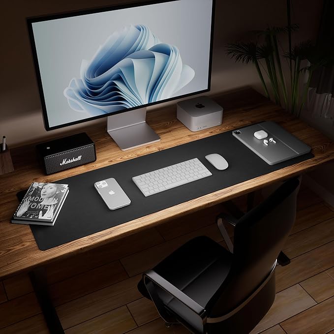 Aothia Leather Desk Pad Protector — Black