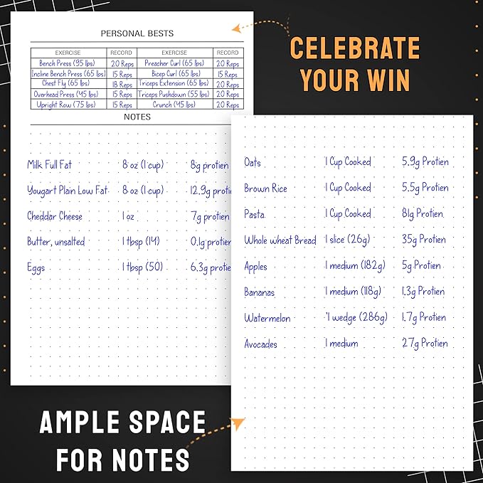 Nextnoid Hardcover Fitness Journal Workout Planner for Men & Women - A5 Sturdy Workout Log Book to Track Gym & Home Workouts - Purple