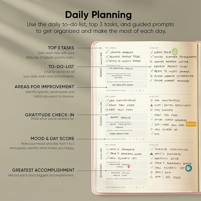 Productivity Store Pro Undated Planner — A5, Pink