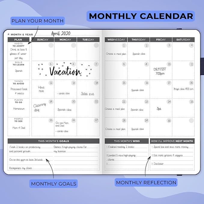 Clever Fox Planner (Dark Blue, A5)