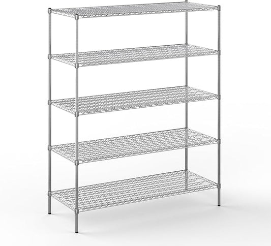 Regal Altair 24" Deep x 60" Wide x 74" Height Wire Shelving Kit | 5-Tier | NSF Commercial Storage Rack Unit