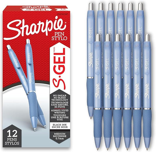 Sharpie S-Gel Gel Pens (Blue, 12 Count)