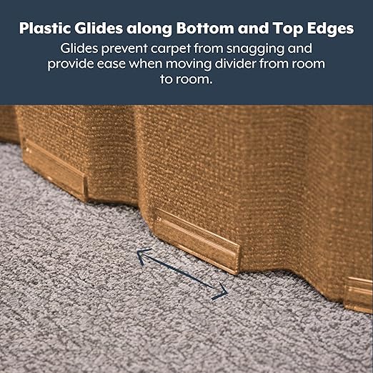 Angeles, Quiet Divider with Sound Sponge 48" x 6' Wall in Natural Tan, Free-Standing Classroom Partition for Enhanced Classroom Productivity and Noise Reduction